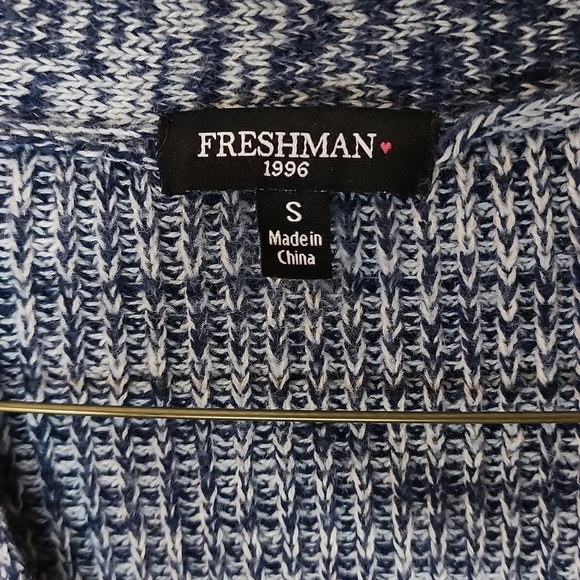 Freshman 1996 Button Up Sweater Small High School Jacket Look Back Shirttail - Picture 11 of 14